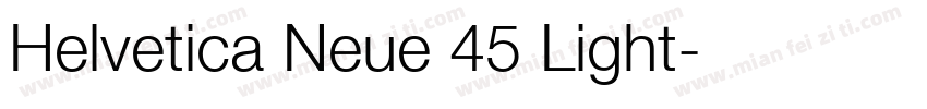 Helvetica Neue 45 Light字体转换